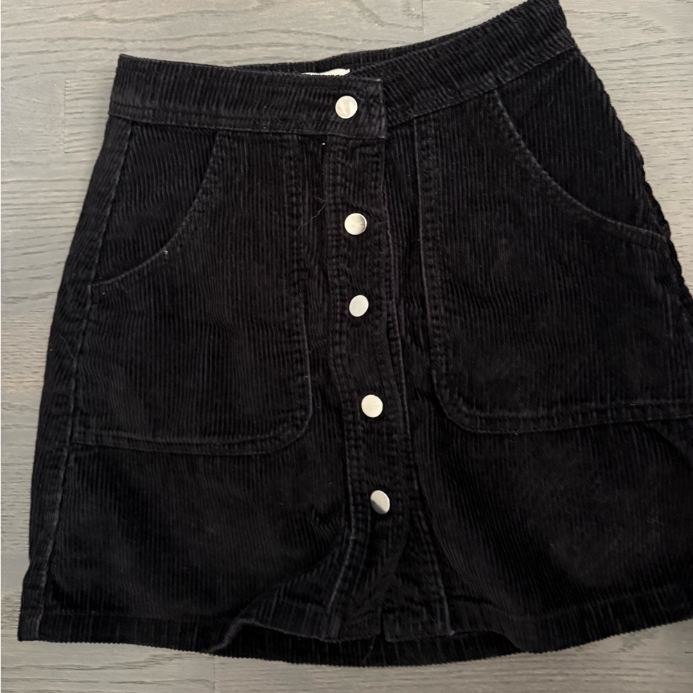Cotton On Black Corduroy Mini Skirt